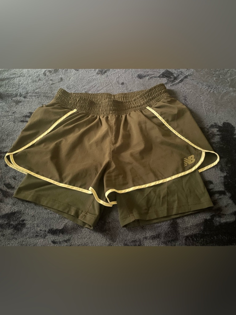 New Balance Black Athletic Shorts with White Trim